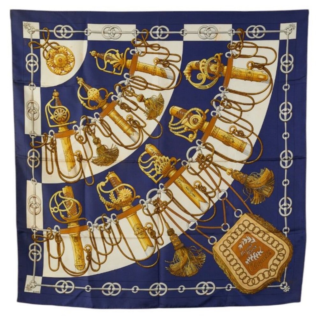 Hermes Cliquetis Silk Scarf Twilly